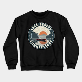 Lake Beseck Connecticut Sunset Crewneck Sweatshirt